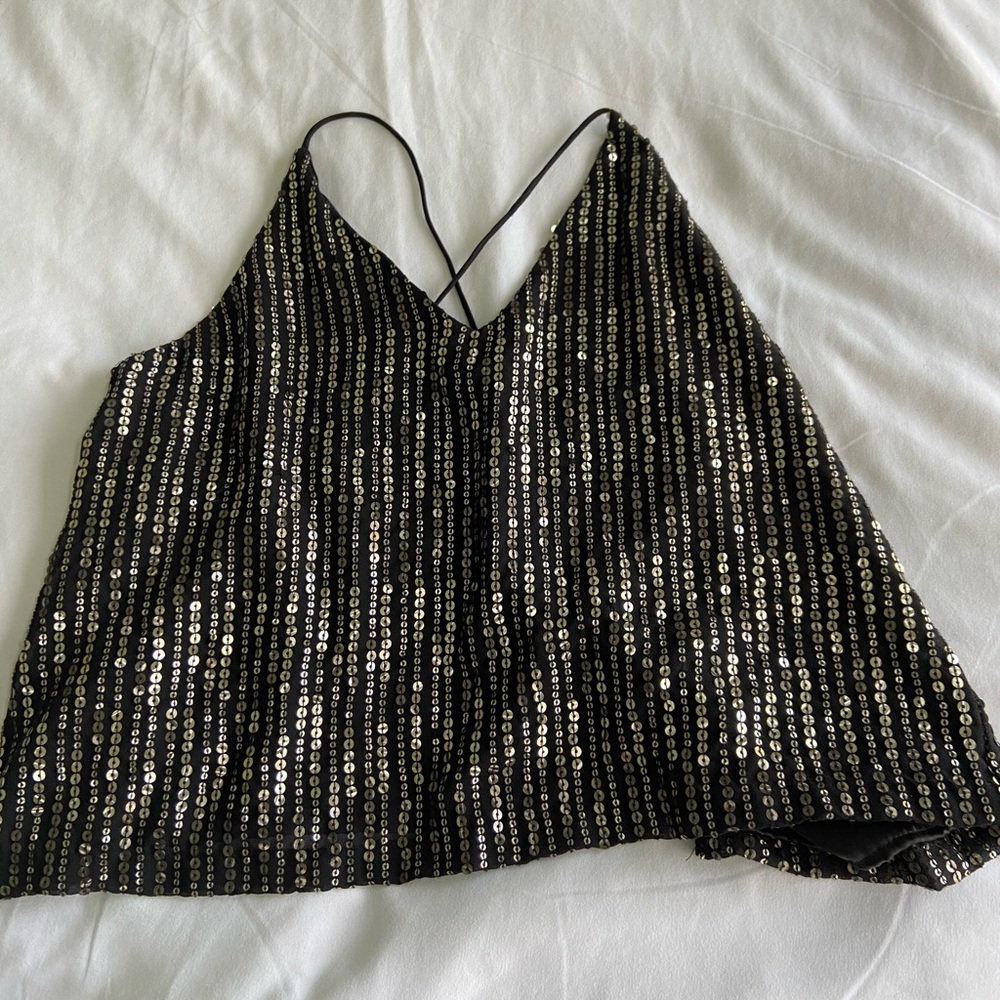 SPARKLE URBAN OUTFITTERS OPEN BACK TOP